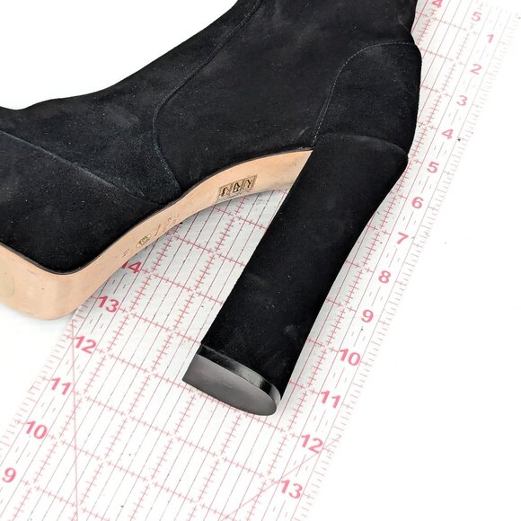 Stuart Weitzman Women Sky High Stretch Black Suede Platform Ankle Boots sz 9.5 - Picture 7 of 9